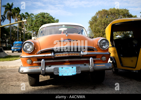 Old Plymouth American car in Havana, Cuba Stock Photo