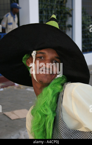 Portrait of a man, carnival  Mindelo, Sao Vicente 2007 Stock Photo