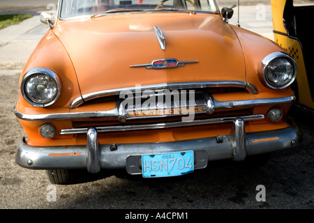 Old Plymouth American car in Havana, Cuba Stock Photo