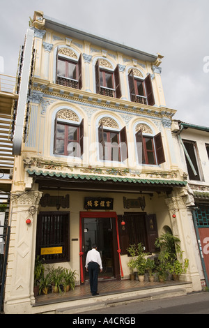 Malaysia Melaka Hotel Puri in old Chinese shophouse Stock Photo