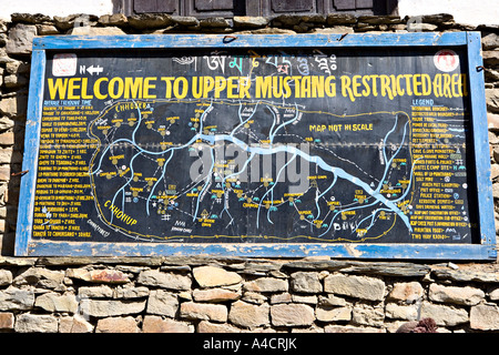 Gateway to Mustang kingdom, Annapurna circuit trek, Nepal Stock Photo