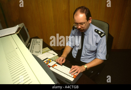 Police motorway control room Stock Photo