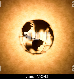 Globe Silhouette world globe Stock Photo