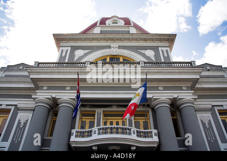 Palacio de Gobierno, Primero Palacio, Ayuntamiento, Parque Jose Marti, Cienfuegos, Cienfuegos Province, Cuba Stock Photo