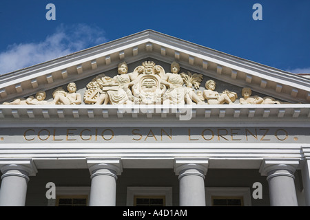 Colegio San Lorenzo, Parque Jose Marti, Plaza de Armas, Cienfuegos, Cienfuegos Province, Cuba Stock Photo