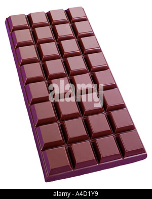 SINGLE PLAIN CHOCOLATE BAR CUT OUT Stock Photo