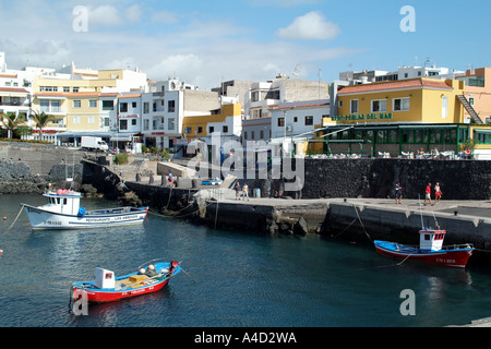 Promenade at the port, Los Abrigos, Tenerife, Canary Islands, Spain ...