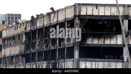 Destroyed Office Building Buncefield Oil Depot Fire Aftermath Hemel 