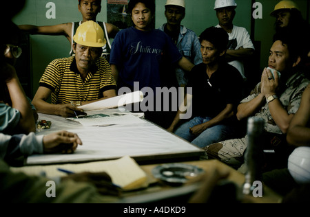 A gold miners meeting in Mount Diwata, Mindanao,The Philippines Stock Photo