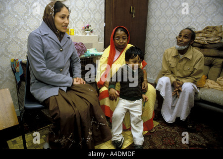 Bangladeshi family living in poor conditions East London 