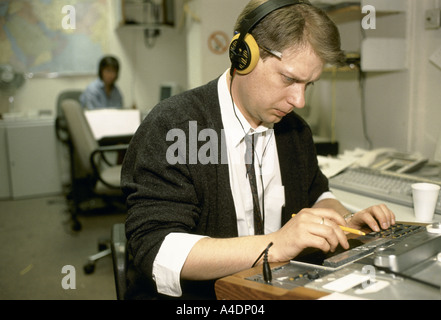 A BBC Radio 4 man working on the Today   programme Stock Photo