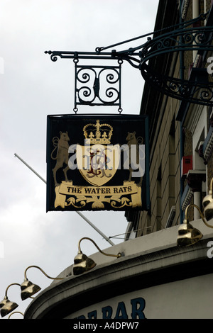 The pub sign outside the Water Rats pub in Grays Inn Road in London Stock Photo