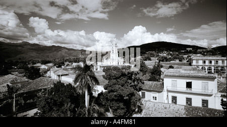 World Cities. Panoramic cityscape of the ancient beautiful city of Trinidad in Cuba In Central America. Culture Latin American Travel Stock Photo