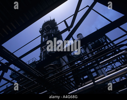 Oil Refinery Low Angle View - UAE Stock Photo