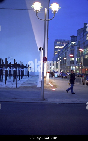 Part of the temporary Freedom Memorial on Checkpoint Charlie Berlin which was evicted by the Berlin police in July 2005 Stock Photo