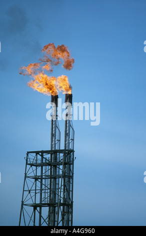 Flare Stack Oil Refinery Brunei Stock Photo - Alamy