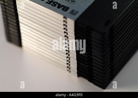 Computer Floppy Disks in a Stack Stock Photo