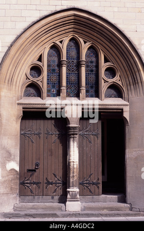 Holy Trinity Church doors Monmouth Street Bath Spa Somerset England UK Stock Photo