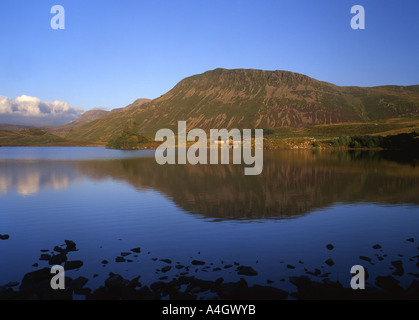 Llynnau Cregennan Tyrau Mawr reflected in lake Snowdonia National Park Gwynedd Mid Wales UK Stock Photo