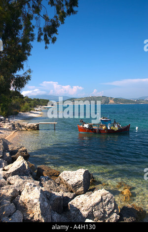 Coastal View Lefkarda Greece Stock Photo