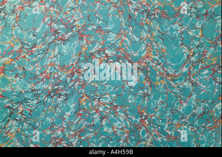 Close up of abstract patterns made on handmade paper Stock Photo
