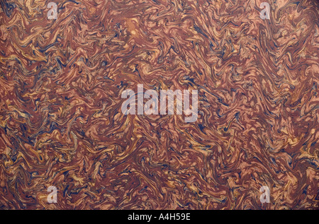 Close up of abstract patterns made on handmade paper Stock Photo