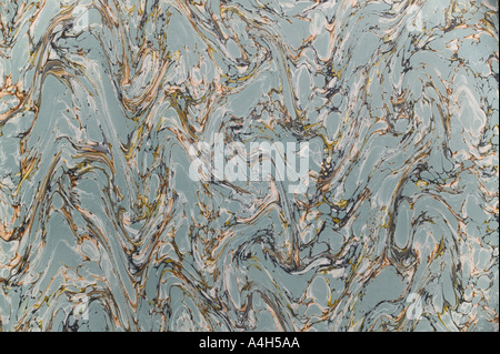Close up of abstract patterns made on handmade paper Stock Photo