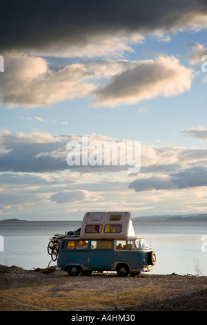VW camper van in the Scottish Highlands Stock Photo - Alamy