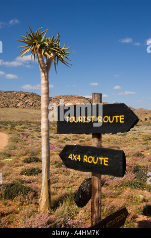 Sign in Goegap Nature Reserve Springbok Namaqualand South Africa Stock Photo