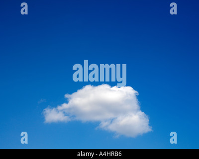 Single Cloud in Blue Sky Stock Photo