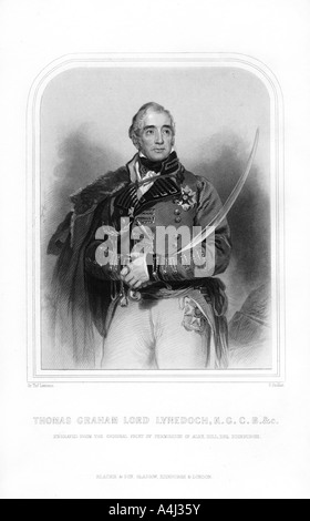 Thomas Graham, Lord Lynedoch, Scottish aristocrat, politician and soldier, (1870).Artist: G Stoddart Stock Photo