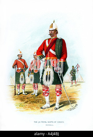 The 5th Royal Scots of Canada, Montreal', c1890.Artist: H Bunnett Stock Photo