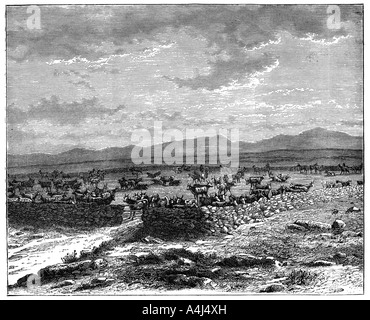 A South African cattle kraal, c1890. Artist: Unknown