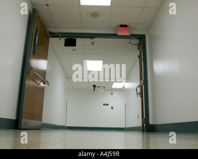 wide doorway in hospital leading to emergency room Stock Photo