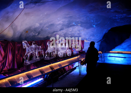 Switzerland Klein Matterhorn Ice Grotto Stock Photo