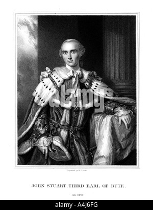 Portrait Of John Stuart 3rd Earl Of Bute 1713 1792 A Scottish   John Stuart 3rd Earl Of Bute British Prime Minister 1831artist Wt A4j6fg 