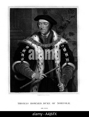 Thomas Howard, 3rd Duke of Norfolk, English politician, (1823).Artist: C Picart Stock Photo