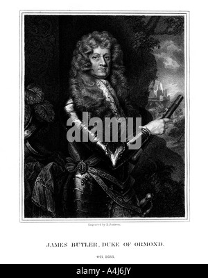James Butler, 1st Duke of Ormonde, Anglo-Irish statesman and soldier, (1824).Artist: E Scriven Stock Photo