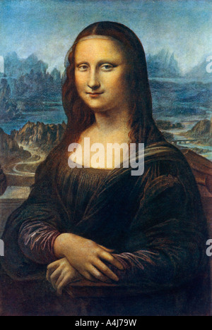 Mona Lisa - Leonardo da Vinci. Redrawing with pixel art style