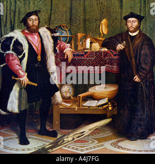 'The Ambassadors', 1533, (1912).Artist: Hans Holbein the Younger Stock Photo