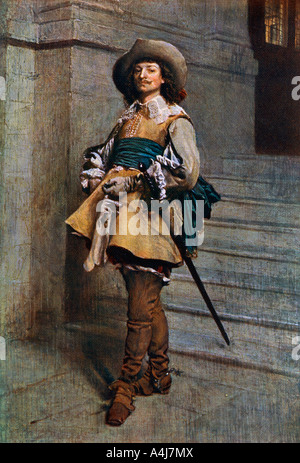 'A Cavalier: time of Louis XIII', 1861, (1912).Artist: Jean Louis Ernest Meissonier Stock Photo