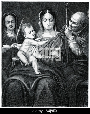 'The Holy Family with St Catherine', 1769, (1870). Artist: Unknown Stock Photo