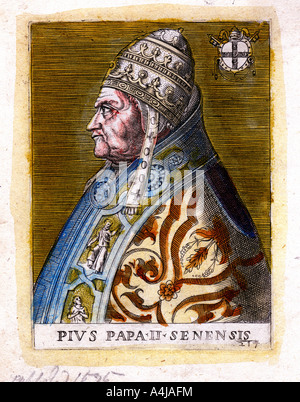 Pope Pius II, (c19th century). Artist: Unknown Stock Photo