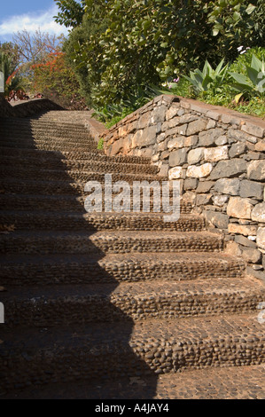 Decorated steps leading to Quinta Vigia, park between Avenida do Infante and Avenida sa Carneiro, Funchal, Madeira, Portugal