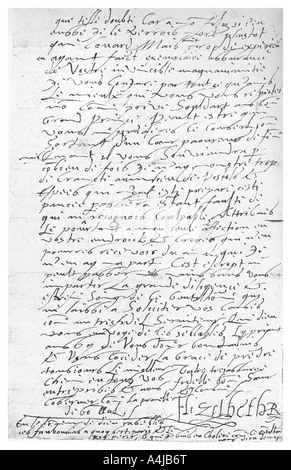 Letter written by Queen Elizabeth I, 16th century, (1896).Artist: Queen ...