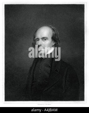 John Flaxman, British designer, draughtsman and sculptor, (1833).Artist: R Woodman Stock Photo