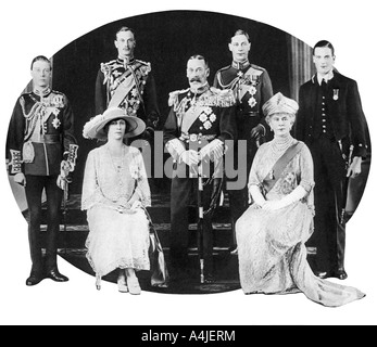 King George V and his family, c1930s. Artist: Unknown Stock Photo