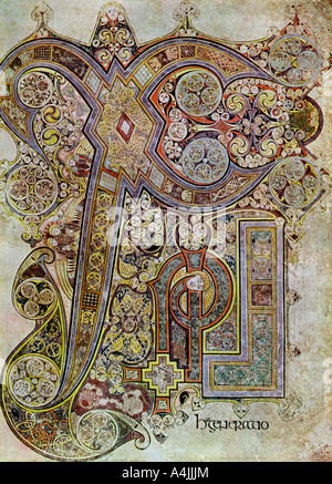 The Monogram Page, 800 AD, (20th century). Artist: Unknown Stock Photo