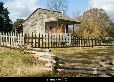 Acadian cabin, Longfellow, Evangeline State Park, Louisiana Stock Photo