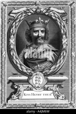 Henry II, King of England.Artist: P Vanderbanck Stock Photo